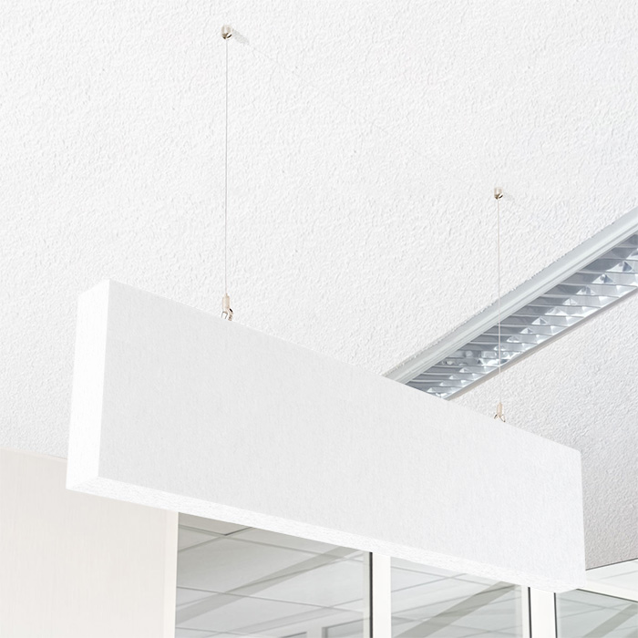 QP Akustik Baffeln PET Vlies 2500g/m² inkl. Abhängeset weiß