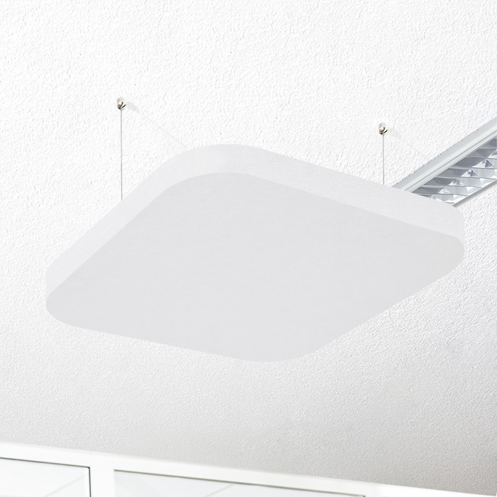 QP Akustikpaneele Deckensegel runde Ecken bluefiber tec based B1 1250g/m² weiß