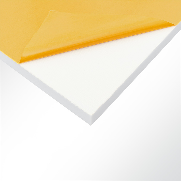 Schaumstoff aus Basotect® weiß selbstklebend 45° Fase