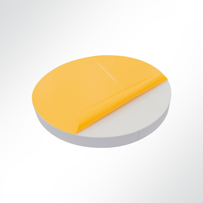 Kreis aus Schaumstoff Basotect® hellgrau selbstklebend