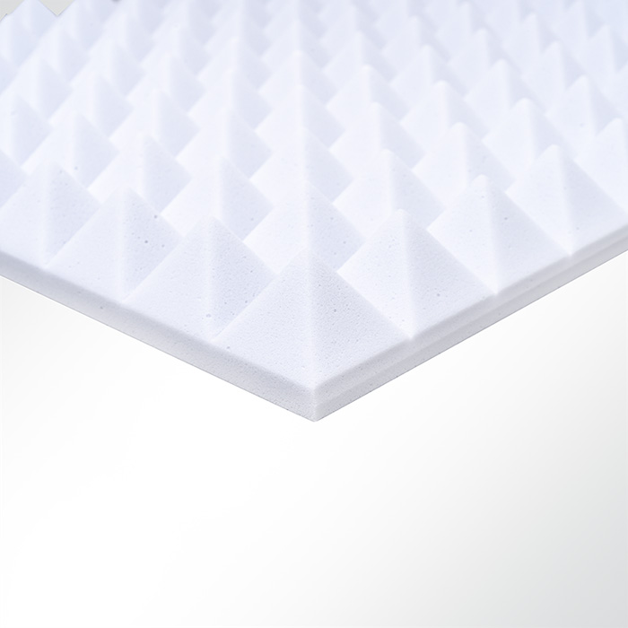 Pyramidenschaumstoff Noppenschaum Basotect® B weiß selbstklebend
