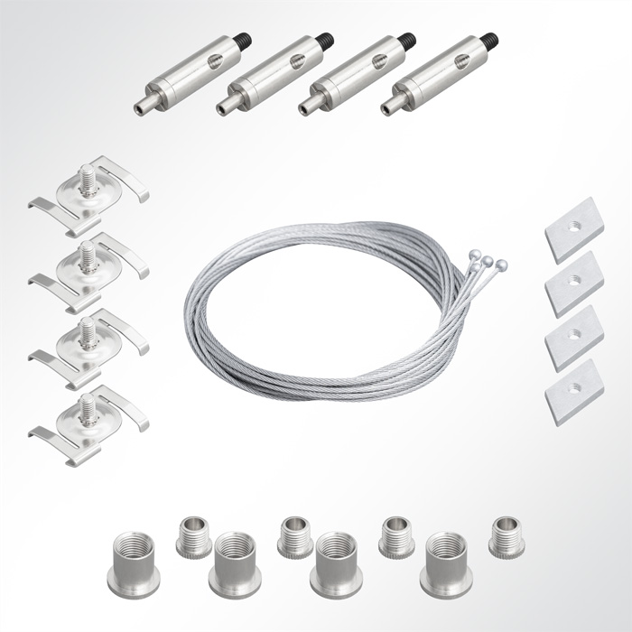 QP Deckenclips für Rasterdecken mit Abhängeset 4x Nutenstein