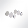 Vorschau QP Akustikpaneele Wall & Ceiling Support 2 Magnete Ø36mm für Glas und Wand Grau 7035 Grau 7035