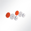 Vorschau QP Akustikpaneele Wall & Ceiling Support 2 Magnete Ø36mm für Glas und Wand Grau 7035 Orange 2001