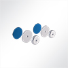 Vorschau QP Akustikpaneele Wall & Ceiling Support 2 Magnete Ø36mm für Glas und Wand Grau 7035 Blau 5005
