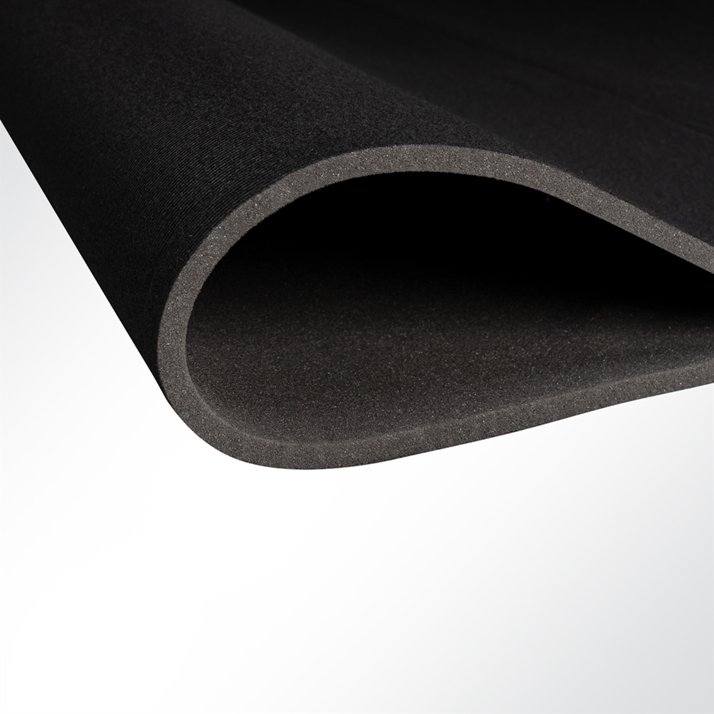 Artikelbild Velours Auto Schaumstoff anthrazit kaschiert 10mm schwarz Breite 150cm
