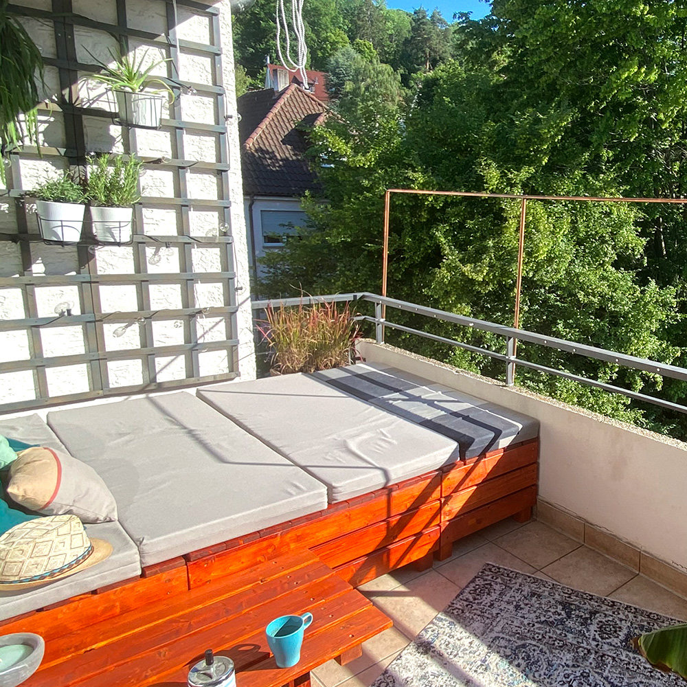 Artikelbild Outdoor Polsterstoff Uni für Gartenmöbel, Kissen Breite 160cm 240g/m² Grau