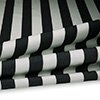 Vorschau Outdoor Polsterstoff Streifen 5mm für Gartenmöbel, Kissen Breite 160cm 240g/m² Weiss/Beige weiß/schwarz