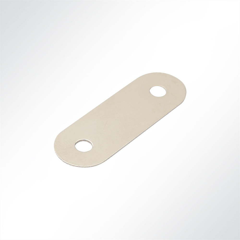 Artikelbild Drehverschluss 40x12x27mm Messing vernickelt mit Gegenplatte und Ovalöse 19,5x12x9mm