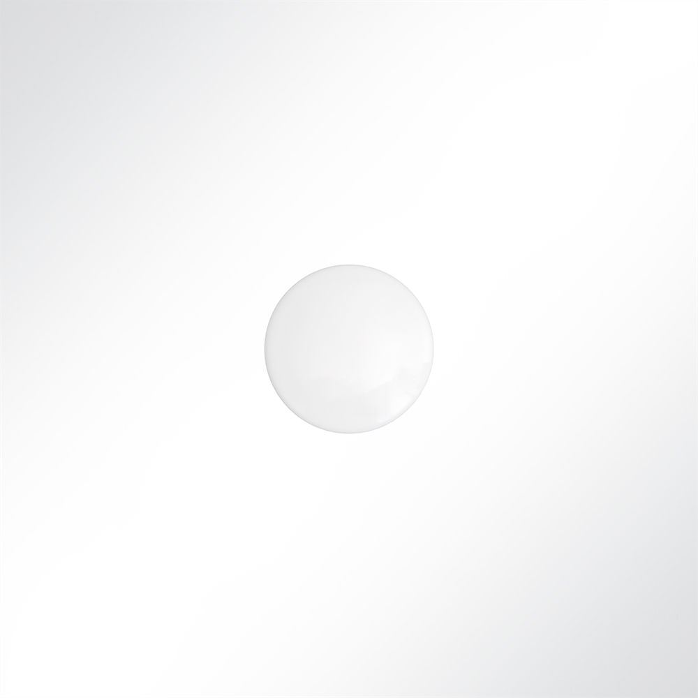 Artikelbild Druckknopf Kappe D15 Weiß