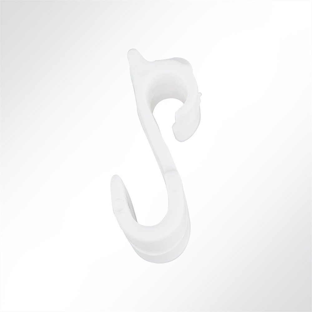 Artikelbild Kunststoff S-Haken asymmetrisch verstärkt weiß 41x37