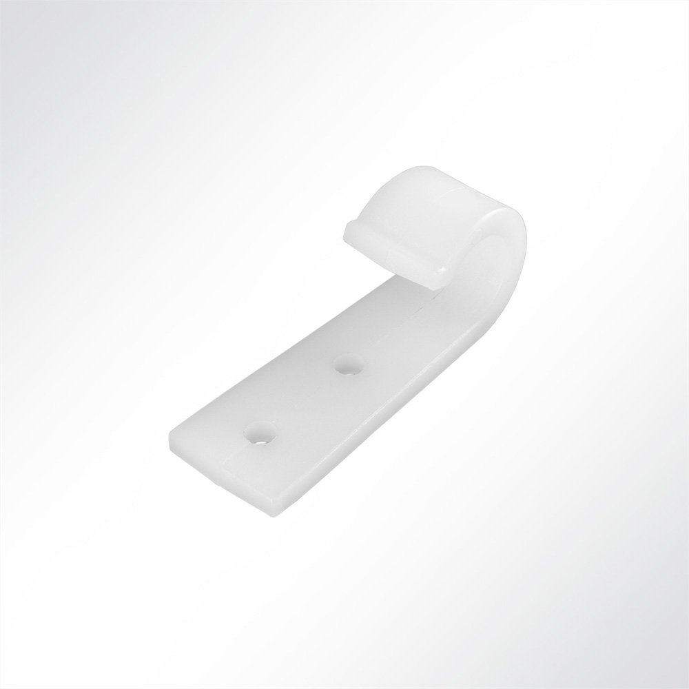 Artikelbild Planenhaken Kunststoff offen weiß 60x22