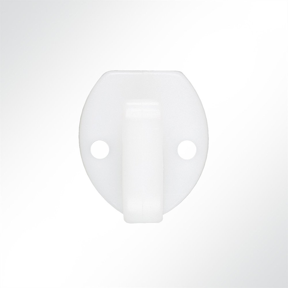 Artikelbild Zweiloch Kunststoff Ringhaken für Ø 4-9mm Seil weiß