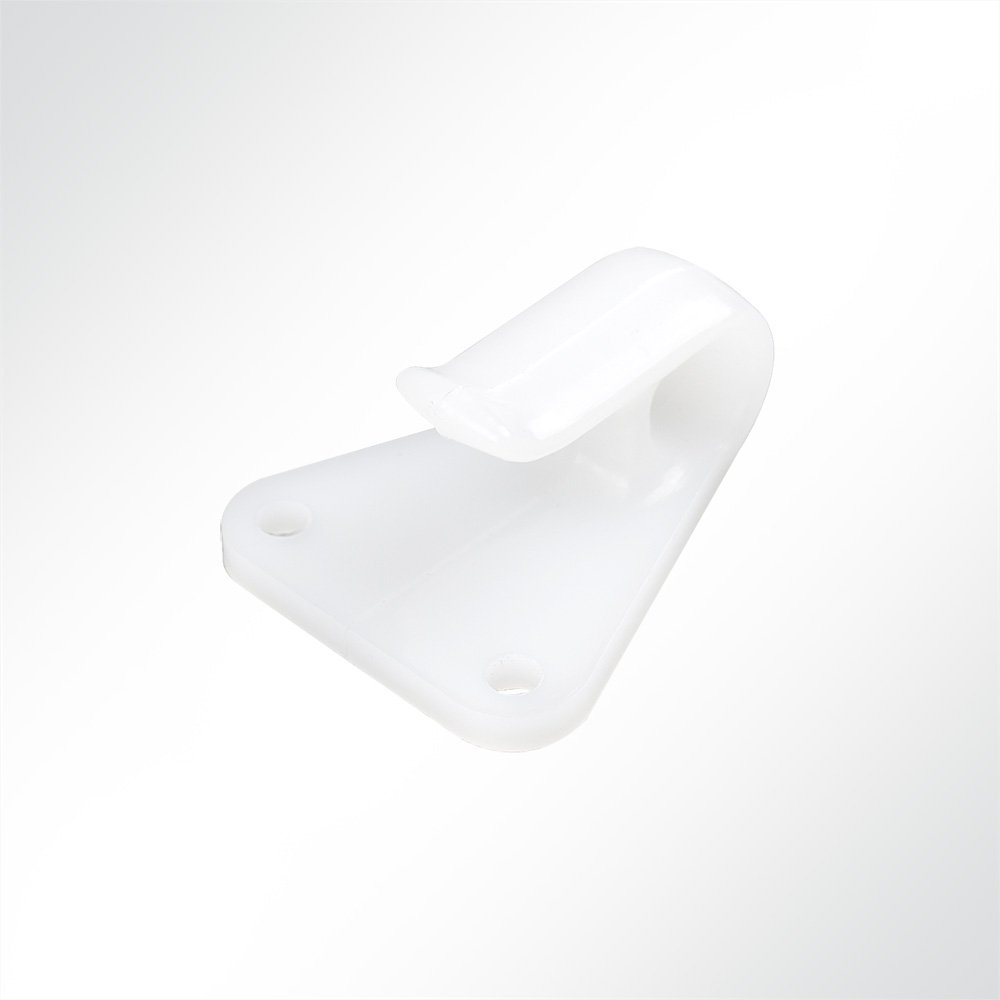 Artikelbild Zweiloch Kunststoff Ringhaken dreieckig weiß