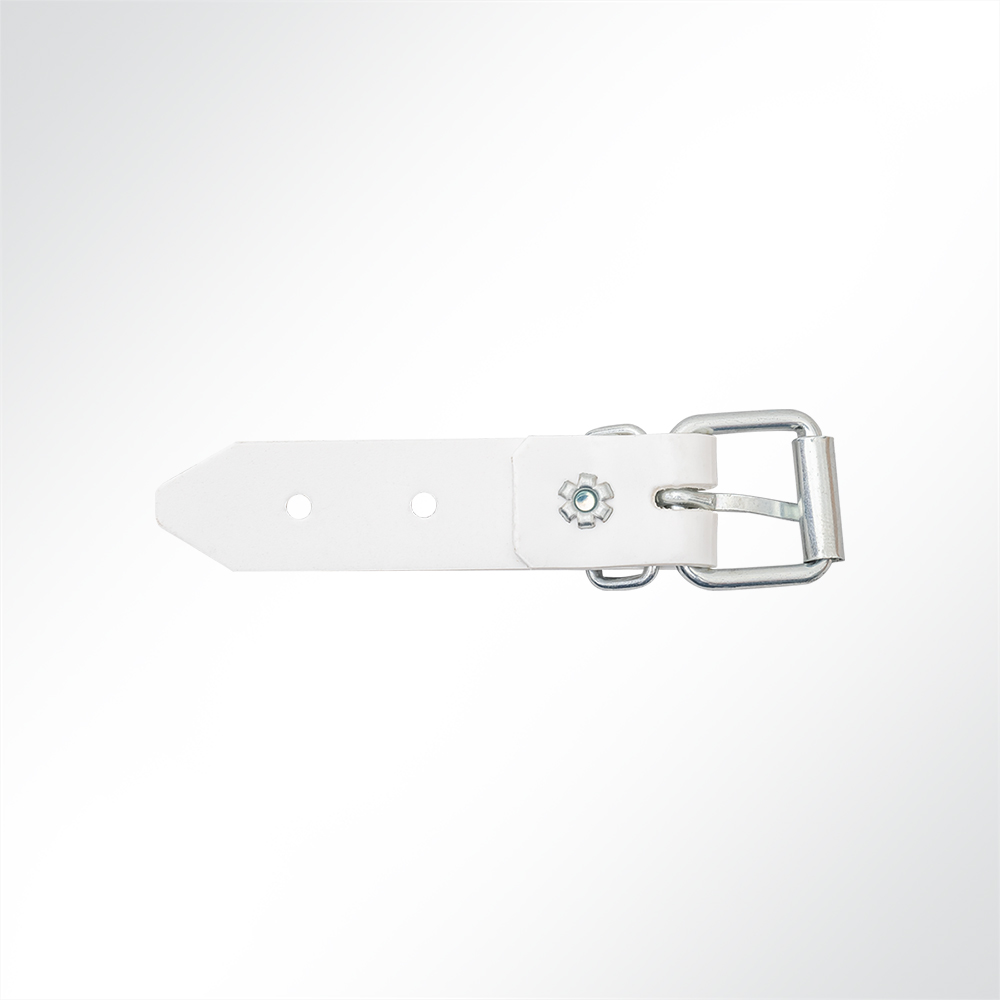 Artikelbild Schnallkappe Riemen Rollschnalle für Anhänger-Planen weiß