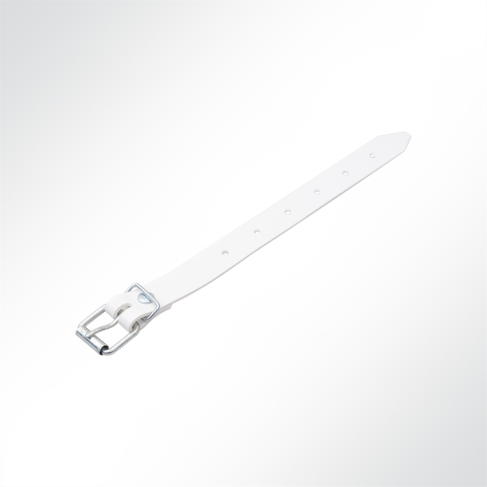 Artikelbild Schnallriemen mit Rollschnalle für Planen Weiß, Länge 250mm