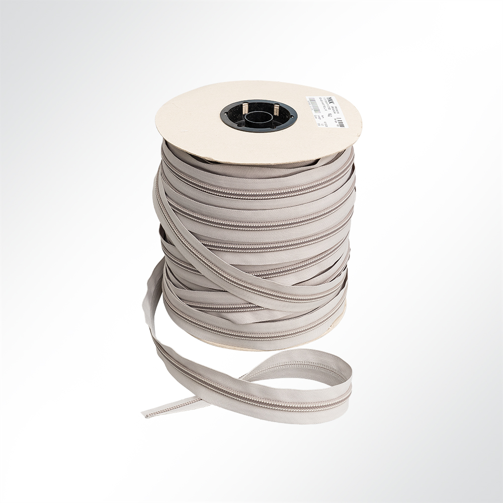 Artikelbild YKK® Spiralreißverschluß, 10mm Spiralbreite, 40mm Gesamtbreite, Hellgrau