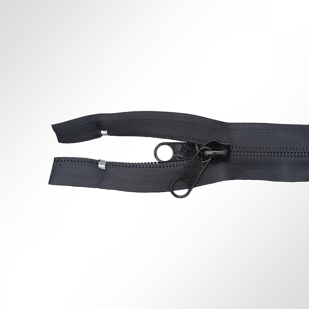 Artikelbild Spiralreißverschluss teilbar zum Nähen Spiralbreite 10mm mit Doppelschieber schwarz L: 100cm