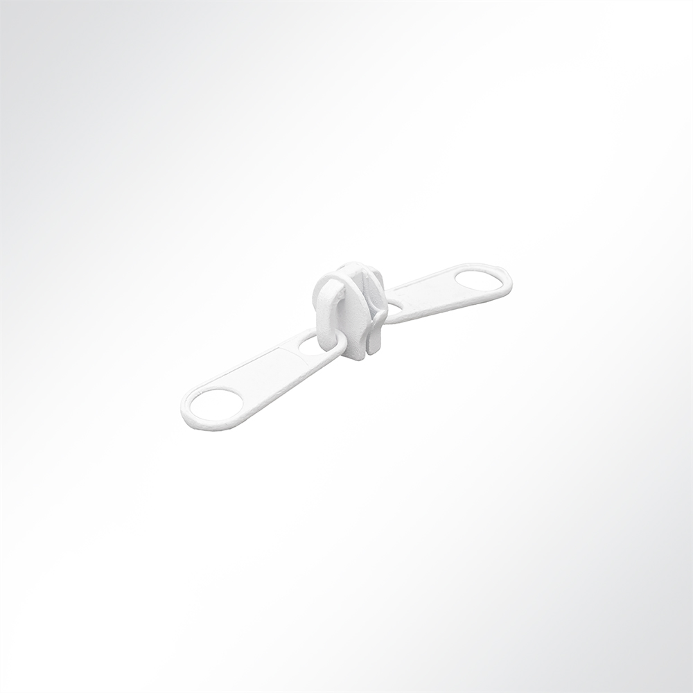 Artikelbild Doppelschieber CT08 Zinkdruckguss weiß für Spiralreißverschluss