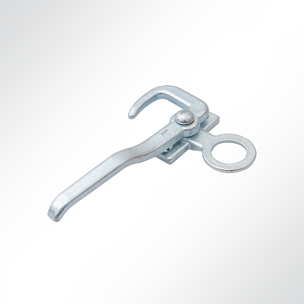 Artikelbild Winkelhebelverschluss verzinkt Bordwandverschluss mit Einfallöse Gegenplatte rechts