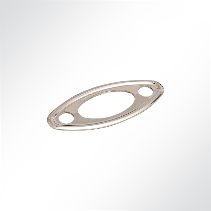 Gegenplatte Messing vernickelt für Drehverschlüsse