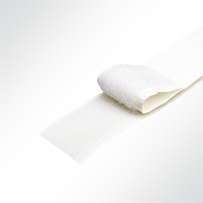 Klettverschluss Industriequalität selbstklebend Hotmelt Universalkleber weiß Breite 20-100mm