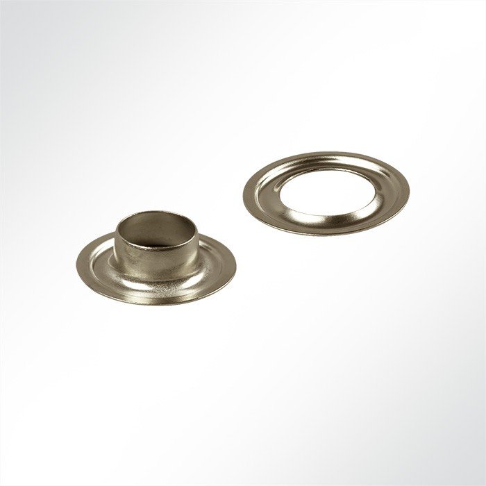 Ösen für LKW-Plane, Rundösen messing vernickelt